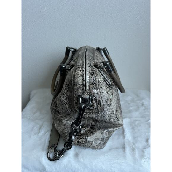 COACH Python Purse Bag Shoulder Snake Animal Handle Strap Leather - Picture 9 of 14